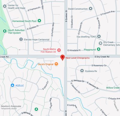 Screenshot of Next Level Chiropractic on Google Maps